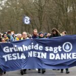 Protesters in Germany reject Tesla's involvement in the green transition, as part of a larger debate over electric vehicle policies and the future of the auto industry.