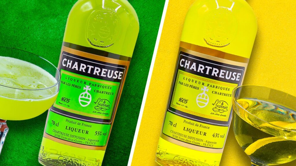 Chartreuse's iconic green and yellow liqueurs, crafted by the Carthusian monks, are showcased as the global icon of French monastic spirit.