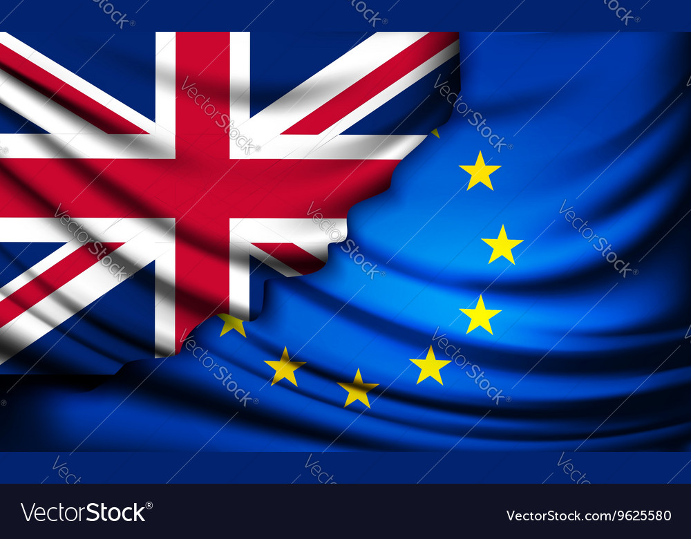 The visual symbolizes the political split between the United Kingdom and the European Union, reflecting growing public discontent over Brexit.